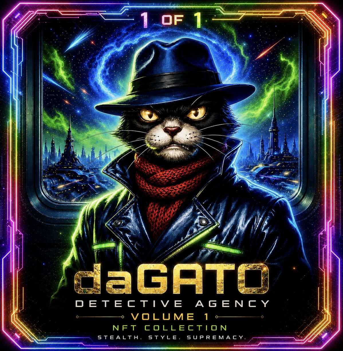 Volume 1: daGATO in a blue fedora and red scarf